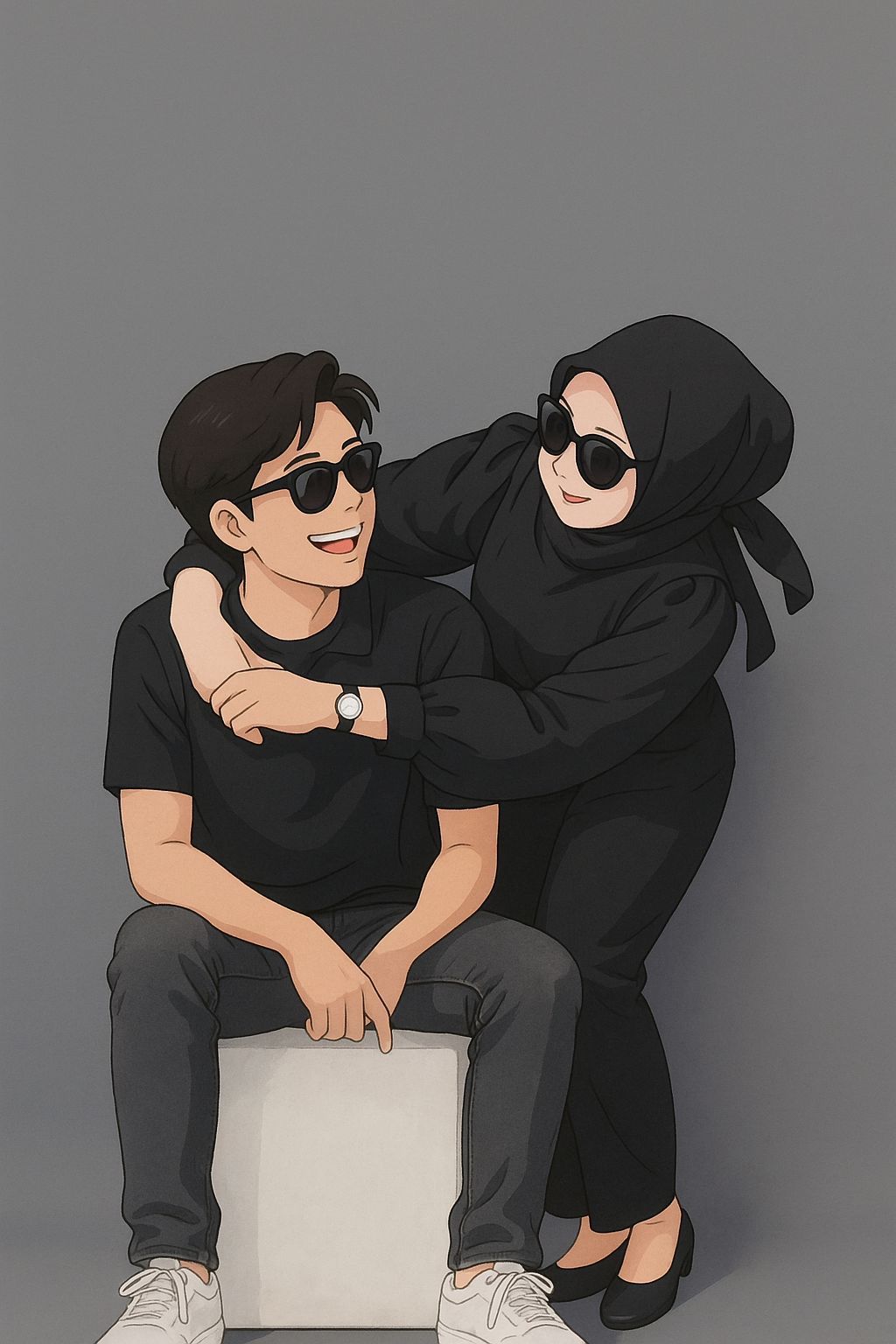 Prompt AI Ilustrasi Couple, Natural, Romantis & Aesthetic