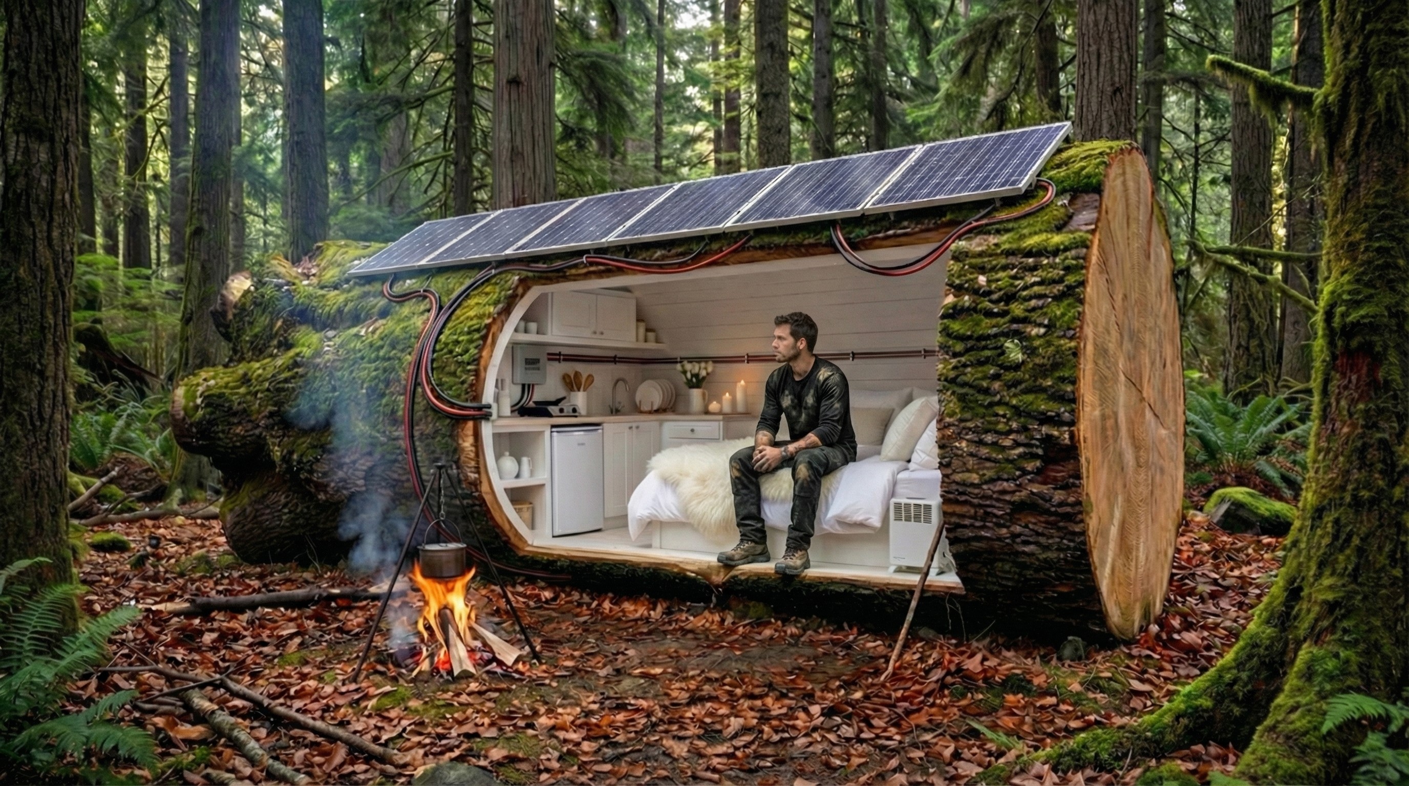 BUILDING A MODERN MINI TREE-TRUNK HOUSE - MASTER PROMPT