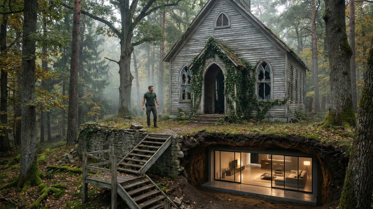 BUILDING A MODERN HOUSE INSIDE AN ABANDONED SECRET TUNNEL — MASTER PROMPT