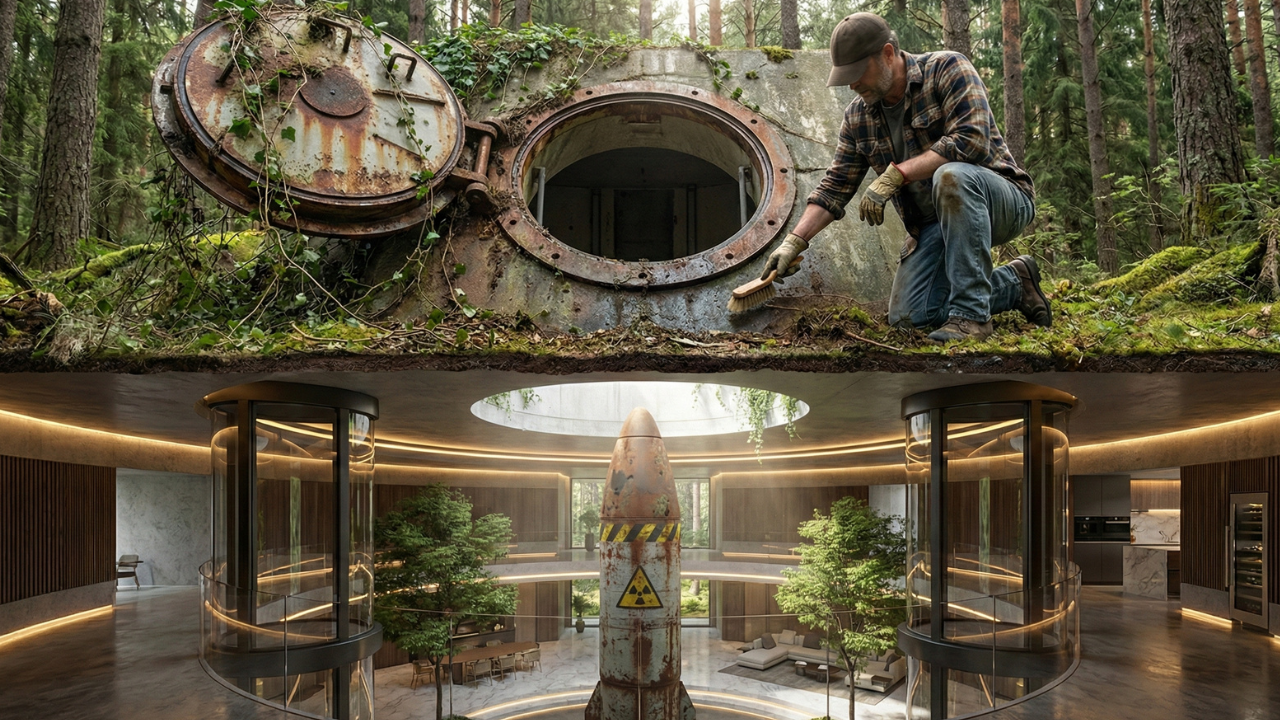 BUILDING A MODERN LUXURY MANSIONINSIDE AN ABANDONED NUCLEAR MISSILE SILO MASTER PROMPT
