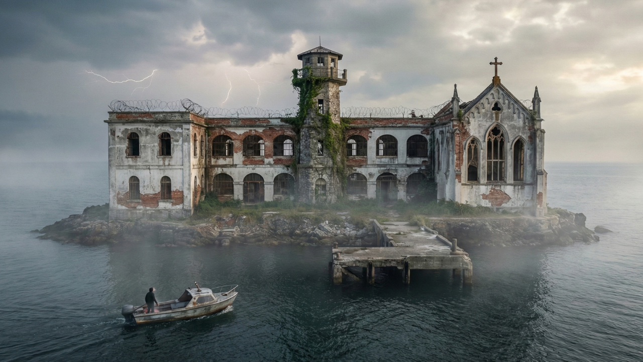 BUILDING A MODERN LUXURY HOME INSIDE AN ABANDONED ISLAND PRISON — MASTER PROMPT