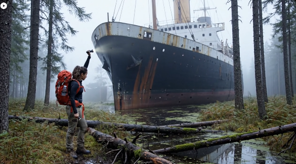 🏚️ BUILDING A MINI HOTEL INSIDE A SHIPWRECK IN FOGGY FOREST -MASTER PROMPT